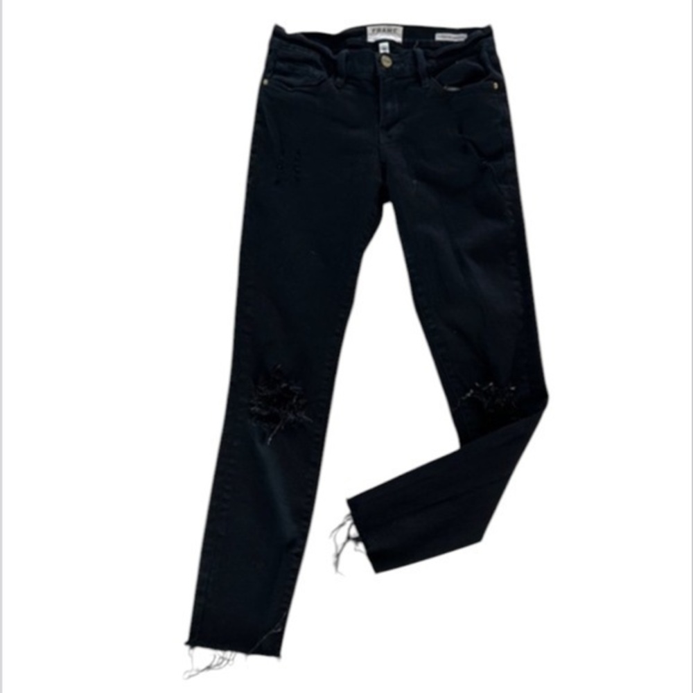 FRAME Le Skinny de Jeanne crop jeans size 26 in black